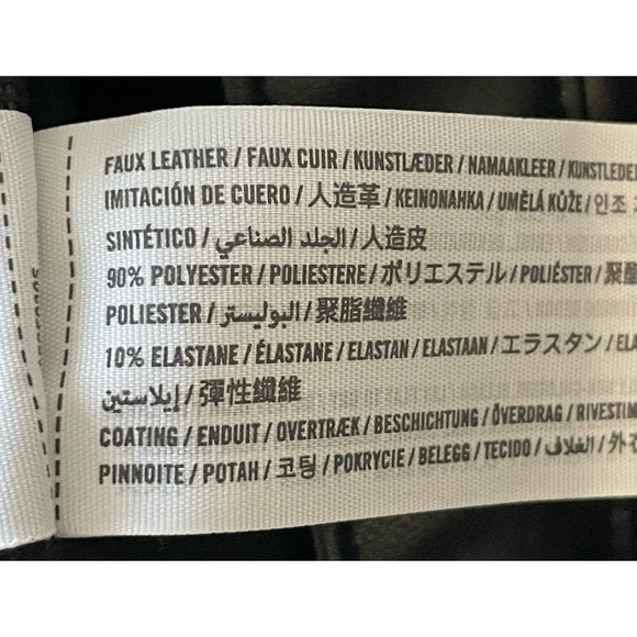 Abercrombie & Fitch The Ankle Straight Ultra High Rise Pants Black Faux Leather - Picture 12 of 13